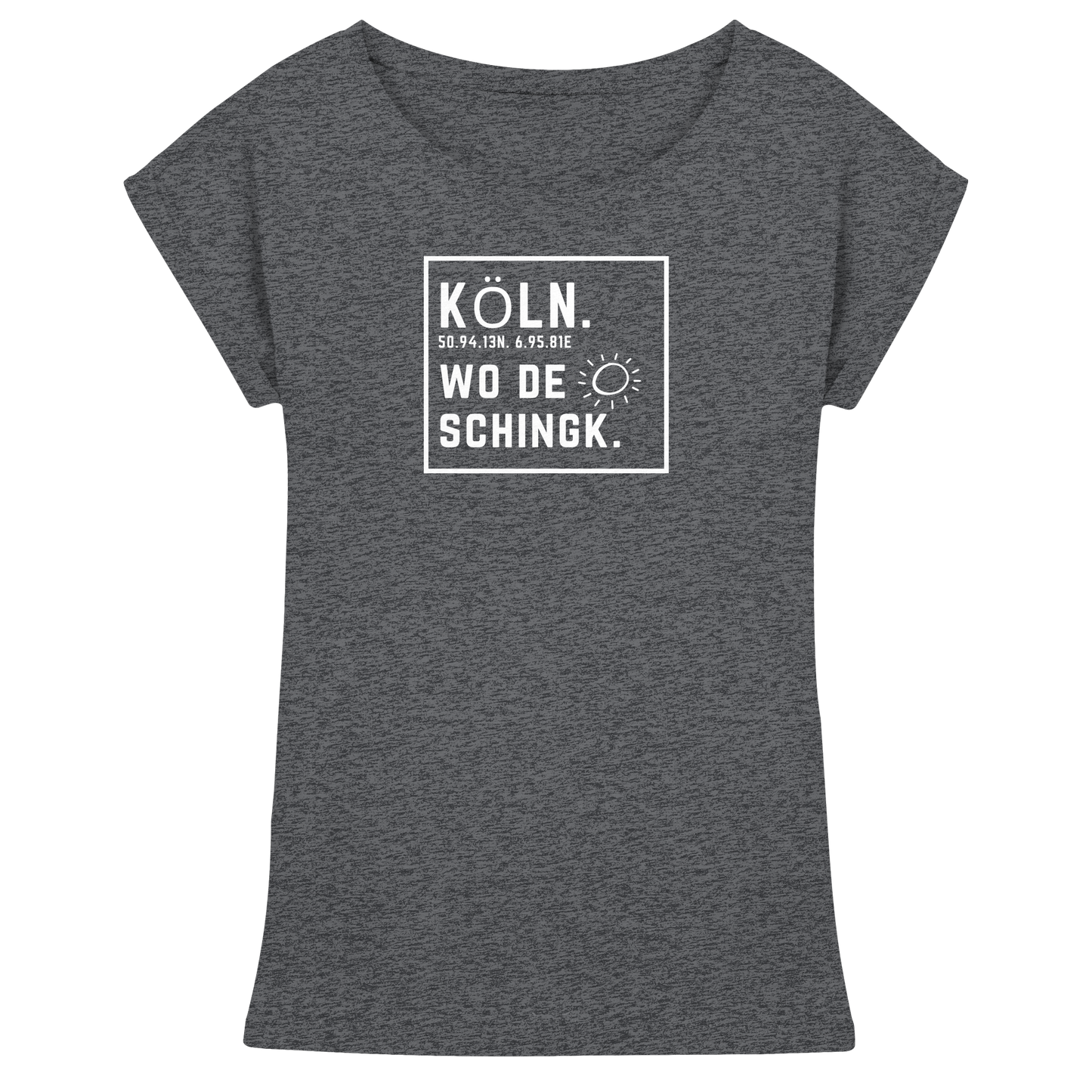 Wo de Sonn schingk - Köln Druck - Womens Extended Shoulder T-Shirt