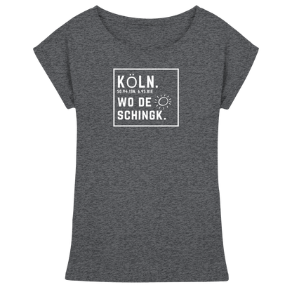 Wo de Sonn schingk - Köln Druck - Womens Extended Shoulder T-Shirt