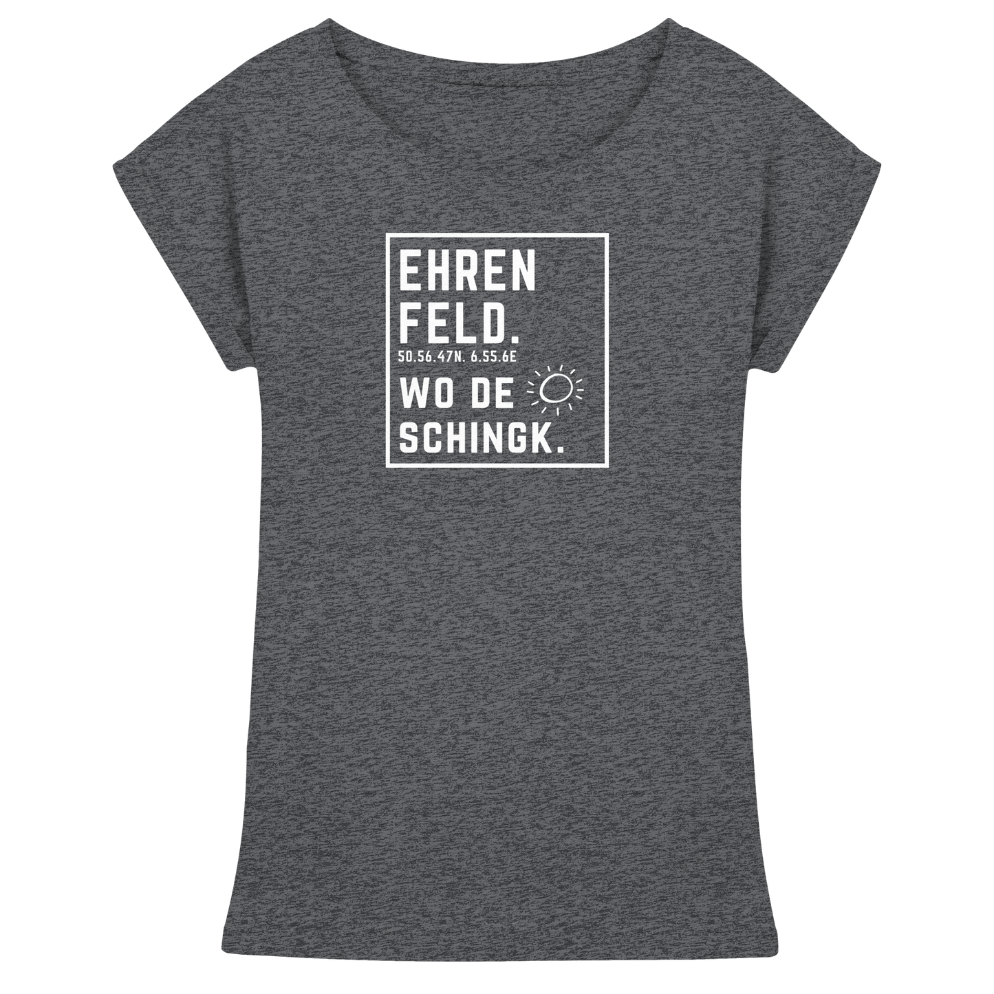 Wo de Sonn schingk - Ehrenfeld Druck - Womens Extended Shoulder T-Shirt