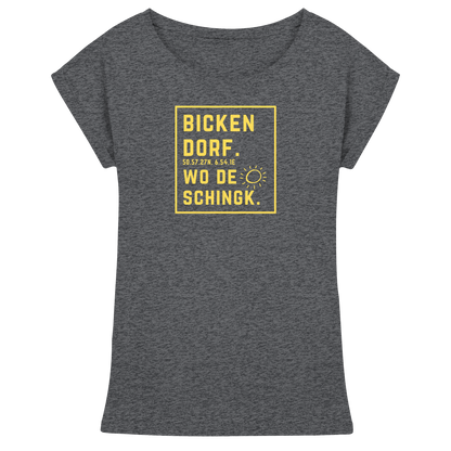 Wo de Sonn schingk - Bickendorf Druck - Womens Extended Shoulder T-Shirt