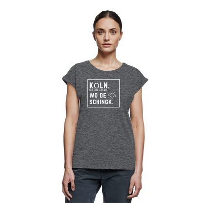 Wo de Sonn schingk - Köln Druck - Womens Extended Shoulder T-Shirt