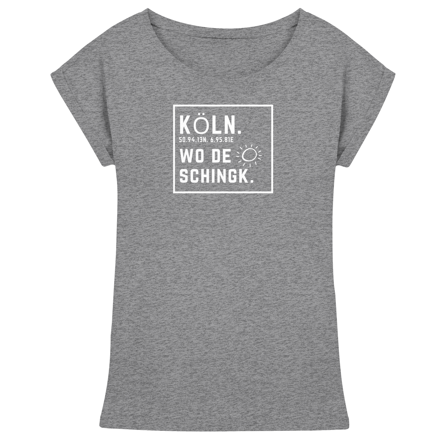 Wo de Sonn schingk - Köln Druck - Womens Extended Shoulder T-Shirt