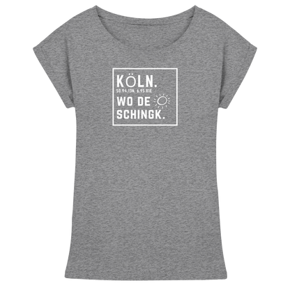 Wo de Sonn schingk - Köln Druck - Womens Extended Shoulder T-Shirt