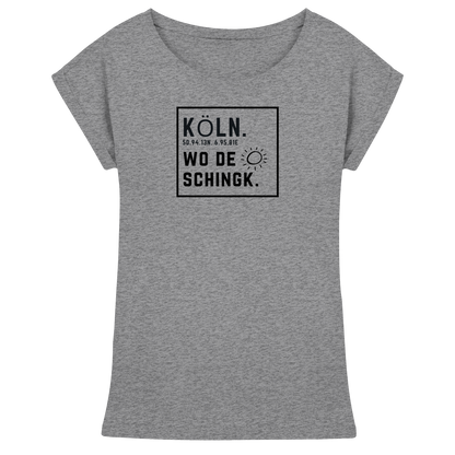 Wo de Sonn schingk - Köln Druck   - Womens Extended Shoulder T-Shirt
