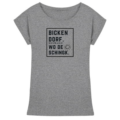 Wo de Sonn schingk - Bickendorf Druck  - Womens Extended Shoulder T-Shirt