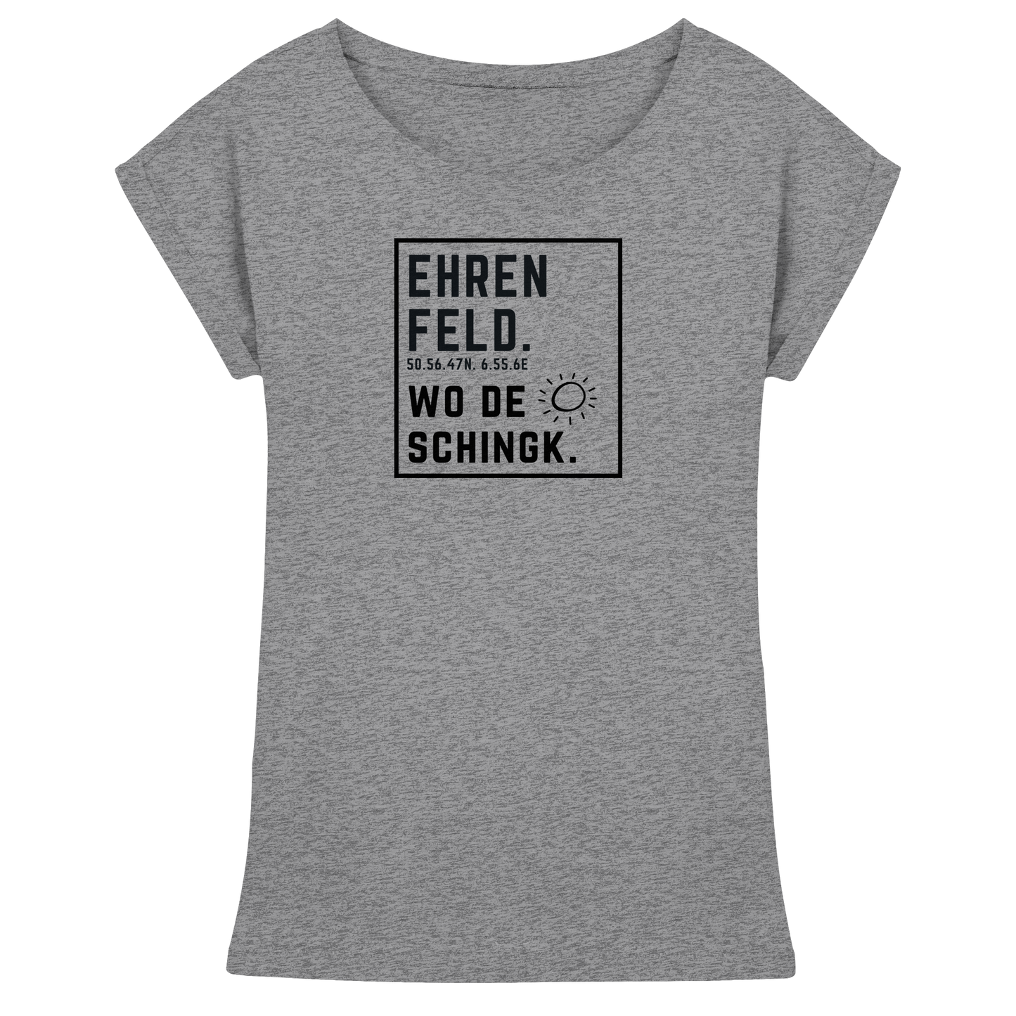 Wo de Sonn schingk - Ehrenfeld Druck  - Womens Extended Shoulder T-Shirt
