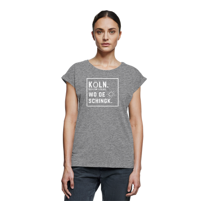 Wo de Sonn schingk - Köln Druck - Womens Extended Shoulder T-Shirt