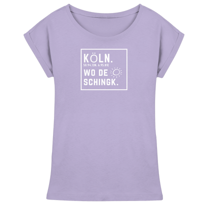 Wo de Sonn schingk - Köln Druck - Womens Extended Shoulder T-Shirt