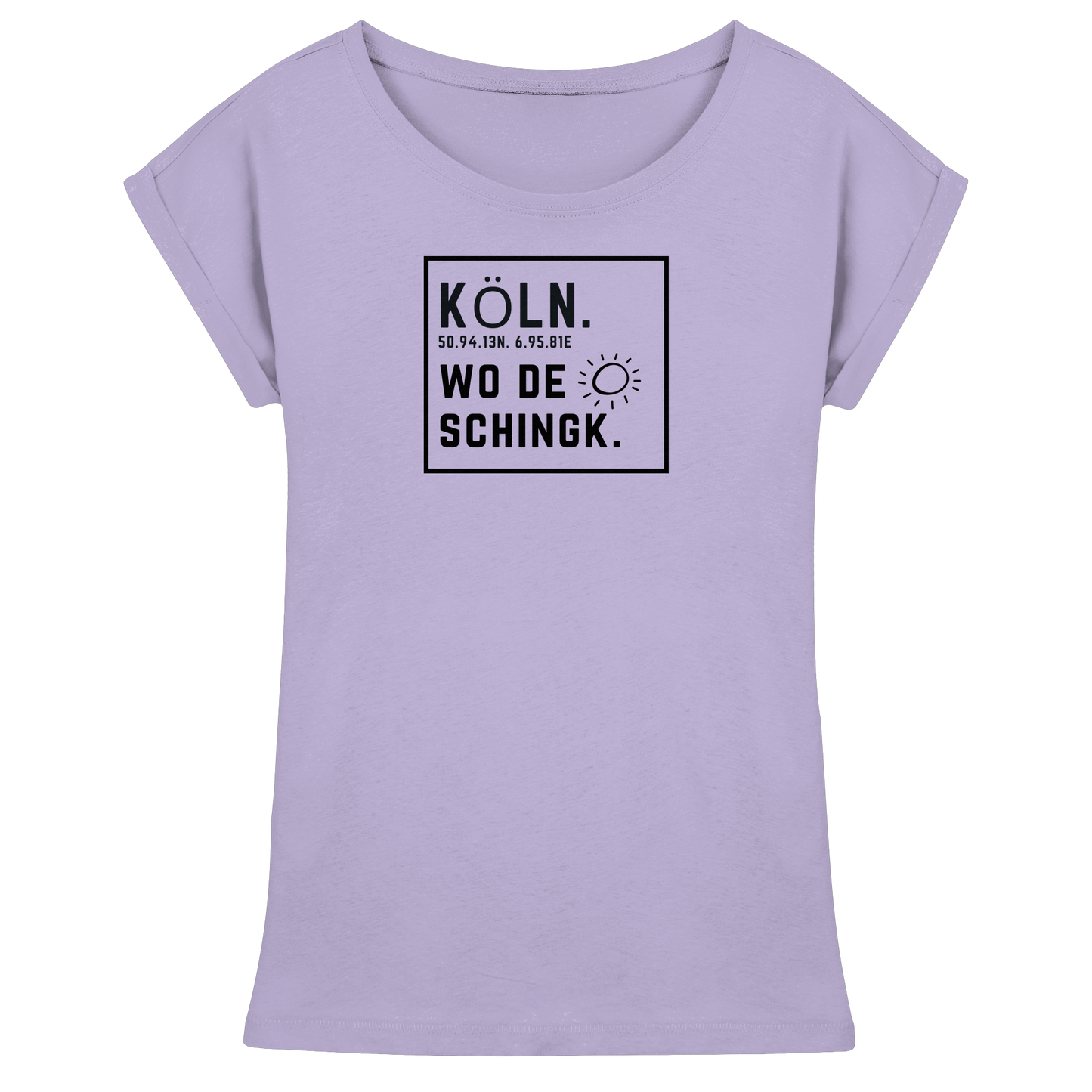 Wo de Sonn schingk - Köln Druck   - Womens Extended Shoulder T-Shirt