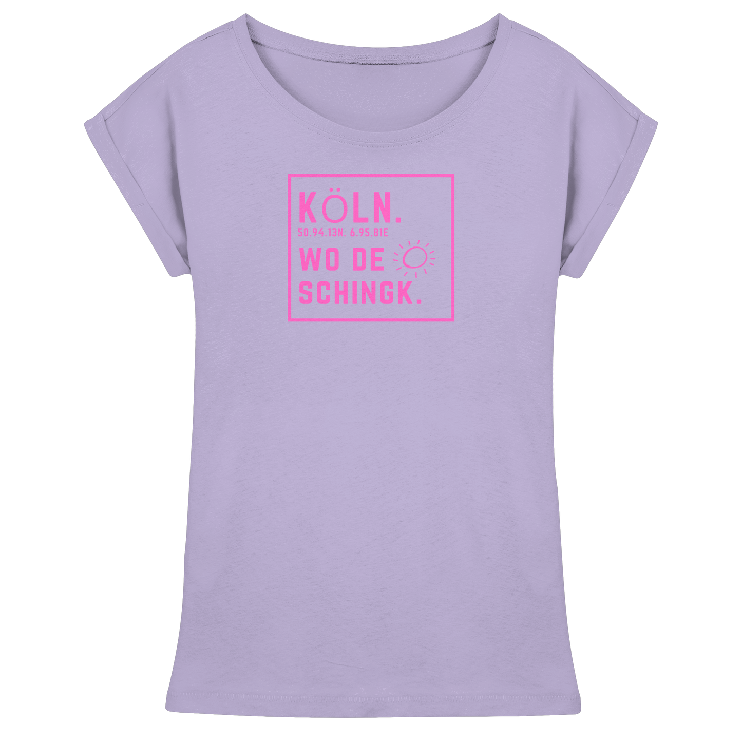 Wo de Sonn schingk - Köln Druck  - Womens Extended Shoulder T-Shirt