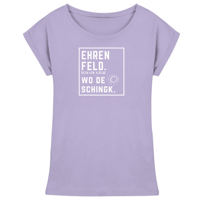 Wo de Sonn schingk - Ehrenfeld Druck - Womens Extended Shoulder T-Shirt