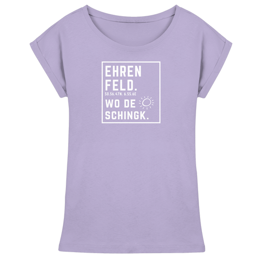 Wo de Sonn schingk - Ehrenfeld Druck - Womens Extended Shoulder T-Shirt