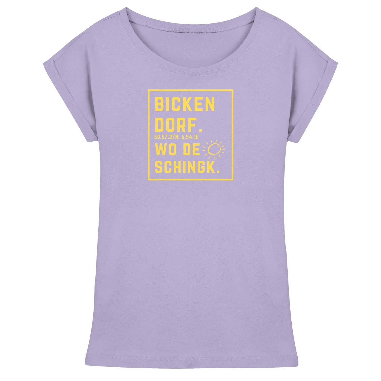 Wo de Sonn schingk - Bickendorf Druck - Womens Extended Shoulder T-Shirt