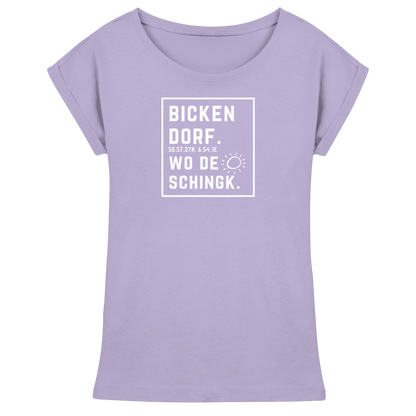 Wo de Sonn schingk - Bickendorf Druck - Womens Extended Shoulder T-Shirt