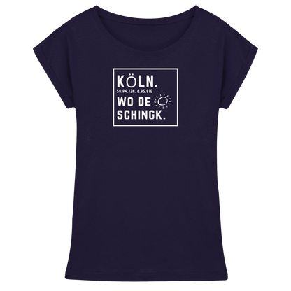 Wo de Sonn schingk - Köln Druck - Womens Extended Shoulder T-Shirt
