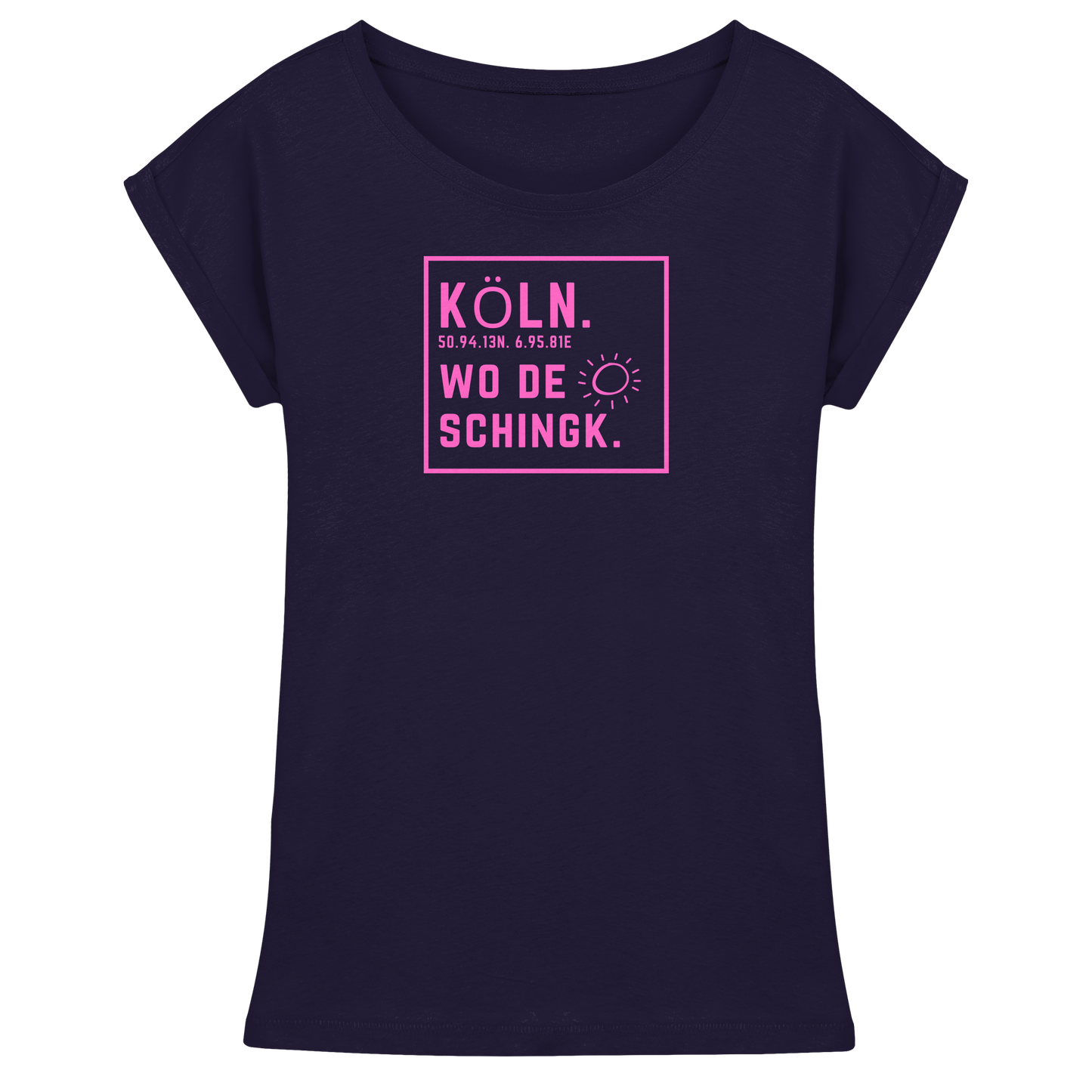 Wo de Sonn schingk - Köln Druck  - Womens Extended Shoulder T-Shirt