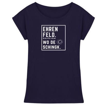 Wo de Sonn schingk - Ehrenfeld Druck - Womens Extended Shoulder T-Shirt