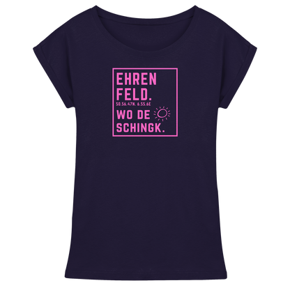 Wo de Sonn schingk - Ehrenfeld Druck   - Womens Extended Shoulder T-Shirt