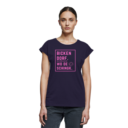 Wo de Sonn schingk - Bickendorf Druck  - Womens Extended Shoulder T-Shirt