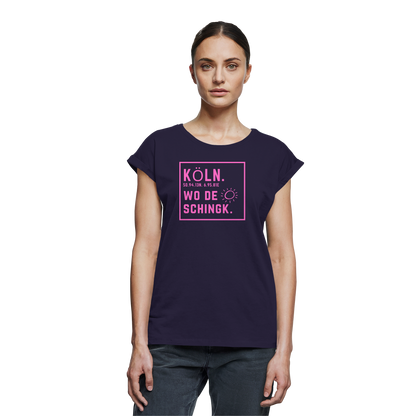 Wo de Sonn schingk - Köln Druck  - Womens Extended Shoulder T-Shirt