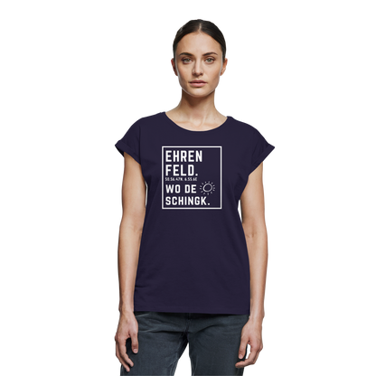 Wo de Sonn schingk - Ehrenfeld Druck - Womens Extended Shoulder T-Shirt