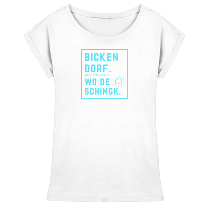 Wo de Sonn schingk - Bickendorf Druck - Womens Extended Shoulder T-Shirt