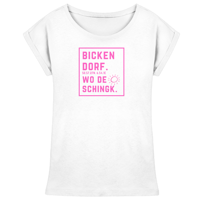Wo de Sonn schingk - Bickendorf Druck  - Womens Extended Shoulder T-Shirt