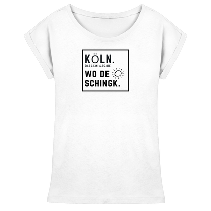 Wo de Sonn schingk - Köln Druck   - Womens Extended Shoulder T-Shirt