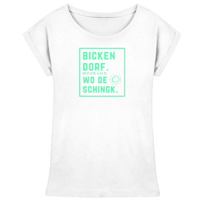 Wo de Sonn schingk - Bickendorf Druck - Womens Extended Shoulder T-Shirt