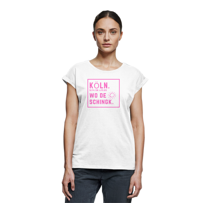Wo de Sonn schingk - Köln Druck  - Womens Extended Shoulder T-Shirt