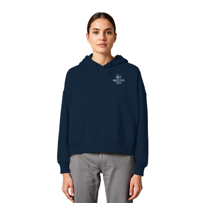 Köln Skyline Stick - Womens Organic Boxcut Hoodie