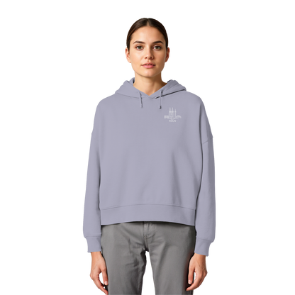 Köln Skyline Stick - Womens Organic Boxcut Hoodie