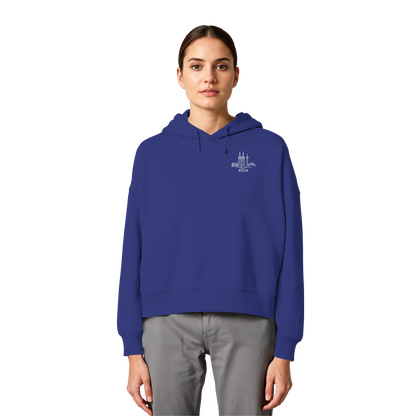 Köln Skyline Stick - Womens Organic Boxcut Hoodie