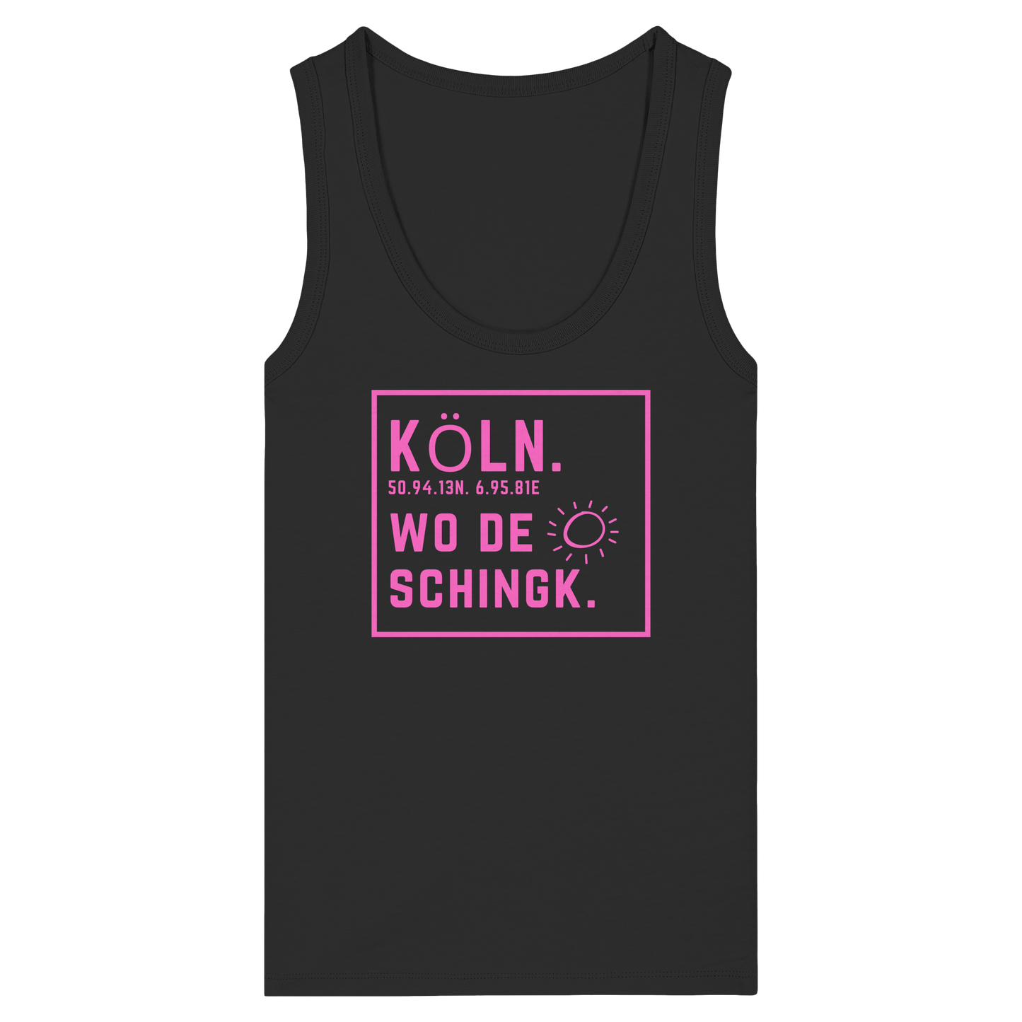 Wo de Sonn schingk - Köln Druck  - Womens Organic Fitted Tank Top