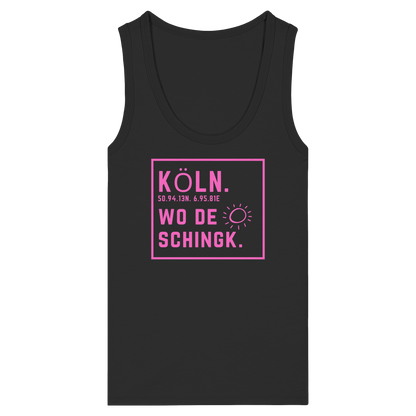 Wo de Sonn schingk - Köln Druck  - Womens Organic Fitted Tank Top