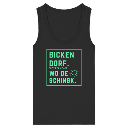 Wo de Sonn schingk - Bickendorf Druck - Womens Organic Fitted Tank Top