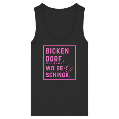 Wo de Sonn schingk - Bickendorf Druck  - Womens Organic Fitted Tank Top