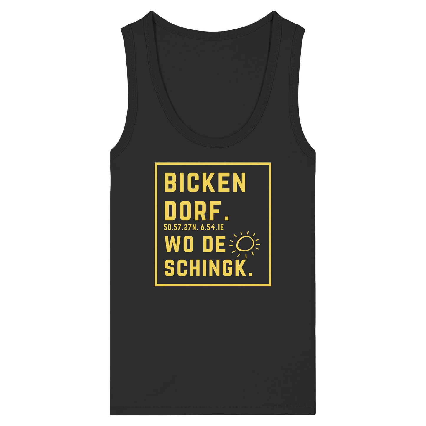 Wo de Sonn schingk - Bickendorf Druck - Womens Organic Fitted Tank Top