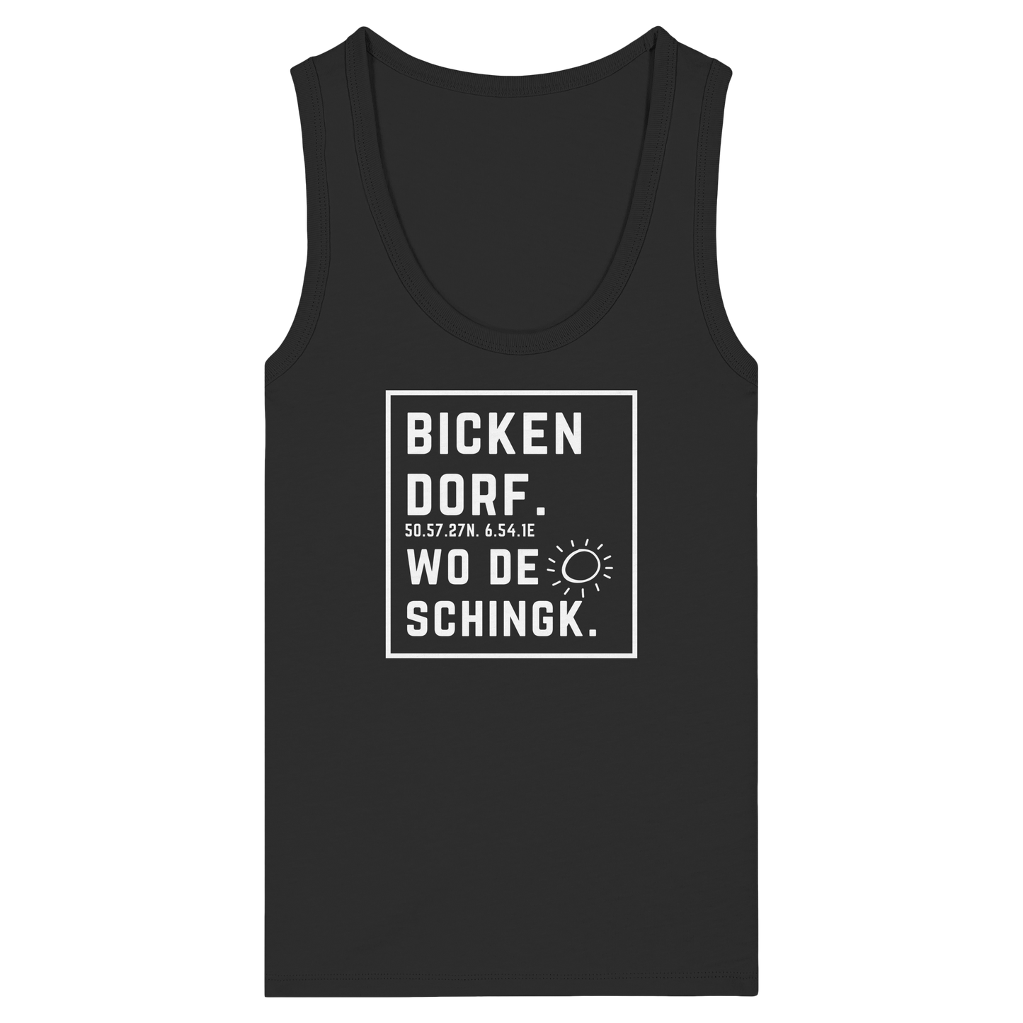 Wo de Sonn schingk - Bickendorf Druck - Womens Organic Fitted Tank Top
