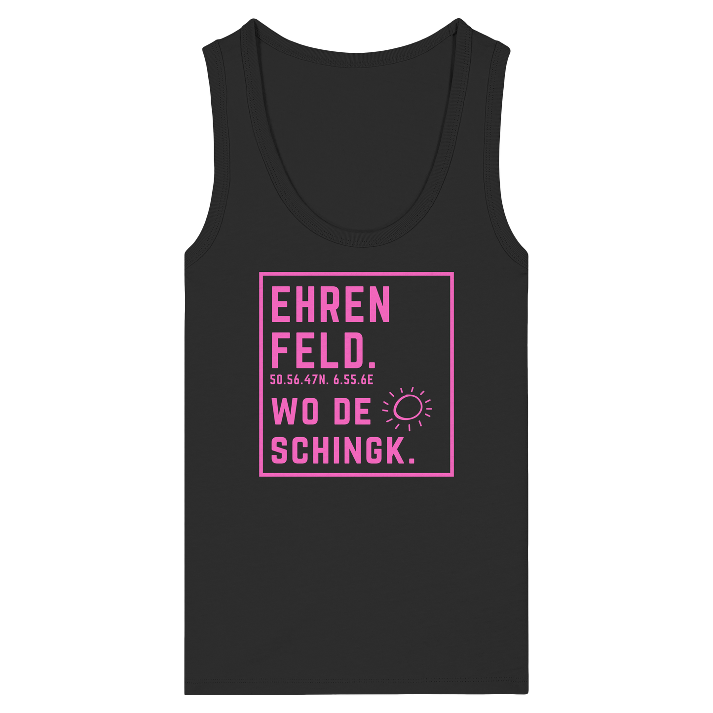 Wo de Sonn schingk - Ehrenfeld Druck   - Womens Organic Fitted Tank Top