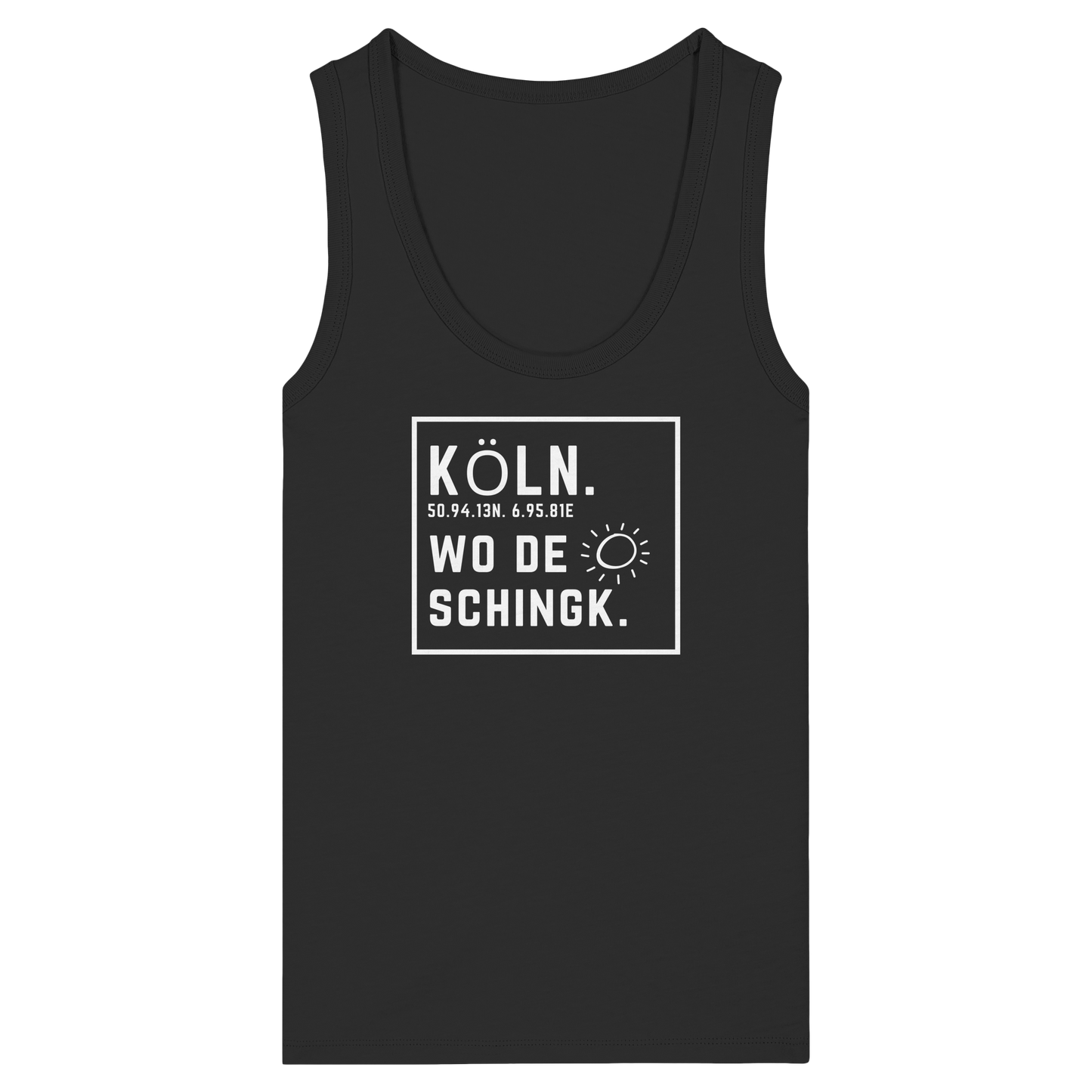 Wo de Sonn schingk - Köln Druck - Womens Organic Fitted Tank Top