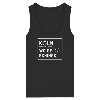 Wo de Sonn schingk - Köln Druck - Womens Organic Fitted Tank Top