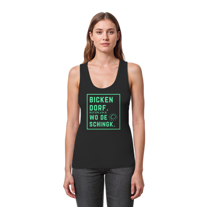 Wo de Sonn schingk - Bickendorf Druck - Womens Organic Fitted Tank Top