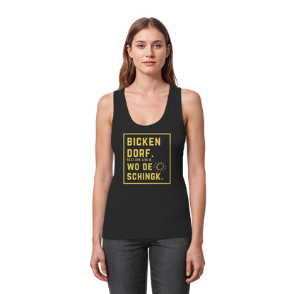 Wo de Sonn schingk - Bickendorf Druck - Womens Organic Fitted Tank Top