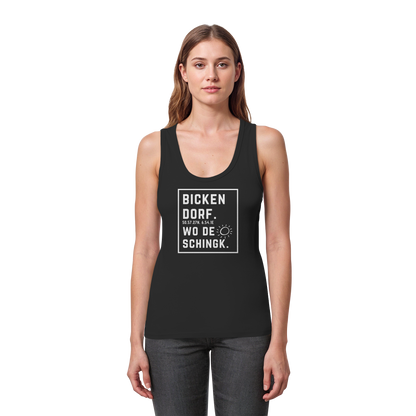 Wo de Sonn schingk - Bickendorf Druck - Womens Organic Fitted Tank Top