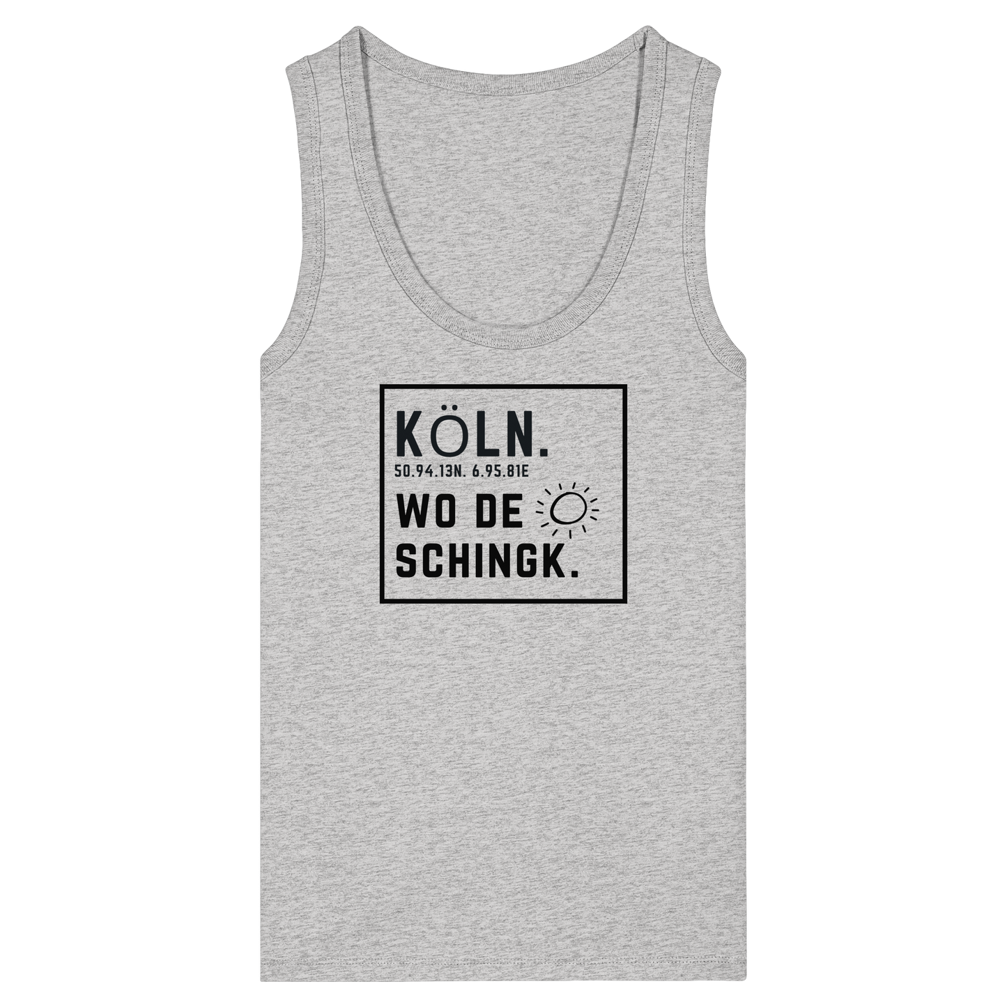 Wo de Sonn schingk - Köln Druck   - Womens Organic Fitted Tank Top