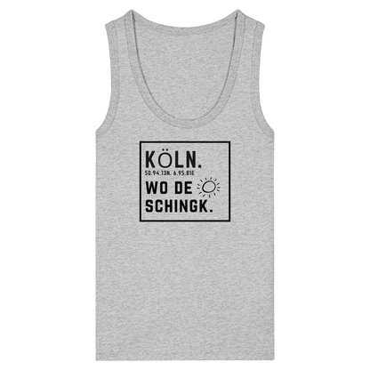 Wo de Sonn schingk - Köln Druck   - Womens Organic Fitted Tank Top