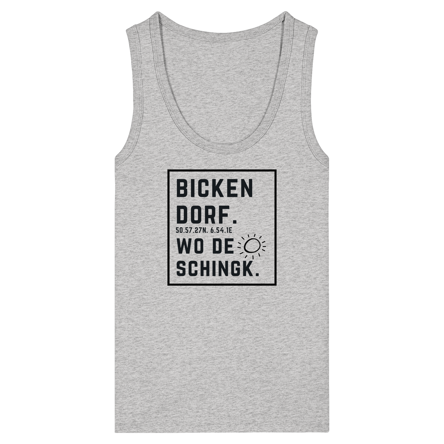 Wo de Sonn schingk - Bickendorf Druck  - Womens Organic Fitted Tank Top