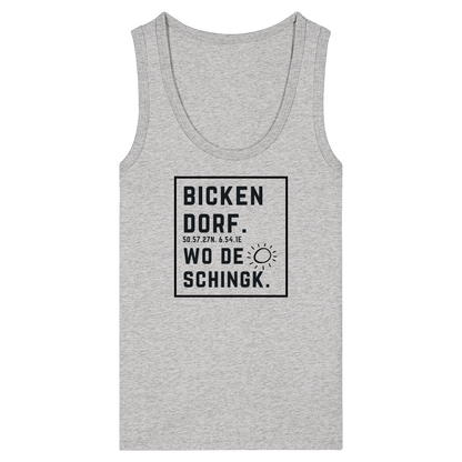 Wo de Sonn schingk - Bickendorf Druck  - Womens Organic Fitted Tank Top
