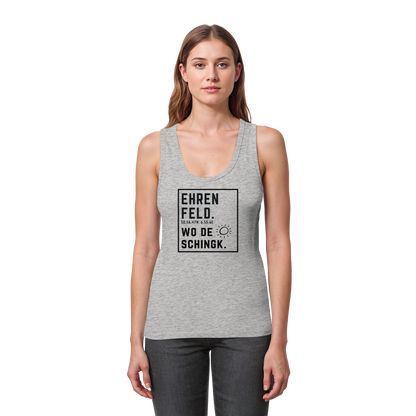 Wo de Sonn schingk - Ehrenfeld Druck  - Womens Organic Fitted Tank Top